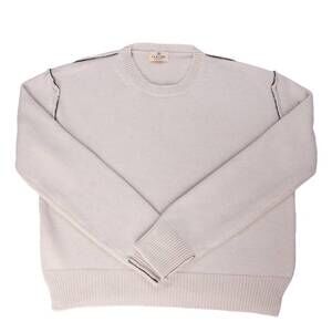 NEW COLORI women's cashmere crew neck sweater in stucco